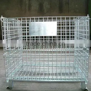 Mesh Box Wire Cage Metal Bin Storage Container thumbnail-1