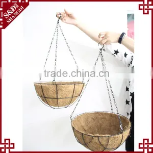 S&D Eco-friendly Antique Hot Sale Ceramic Home Decor Artificial Flower Hanging Baskets thumbnail-1