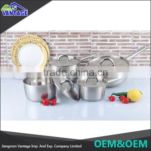 High End Stainless Steel Cooking Sets Mirror Polish Kitchen Cookware thumbnail-3