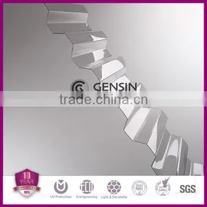 Grade A Polycarbonate Corrugated Sheet/ PC Wave Sheet/Profile Sheet thumbnail-1