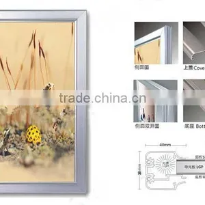 China Xindongrui Aluminum Factory High Quality Aluminum Extrusion Profile for Four Sides Opening Ultra Thin Lightbox Frames thumbnail-2