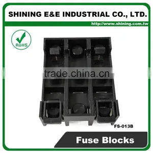 FS-013B 600V 10 Amp 3 Way Midget Type Din Rail Glass Fuse Block thumbnail-6