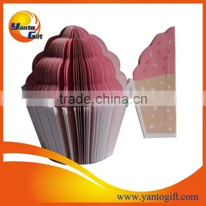 High Quality Stocked Novelty Cup Cake Shape Note Pad thumbnail-1