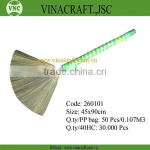 Rice Straw Broom or Household Broom With Long Handle thumbnail-4