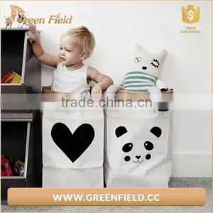 Green Field Kraft Paper Storage Bag Kids Toy Keeper Bag Storage Bag thumbnail-1