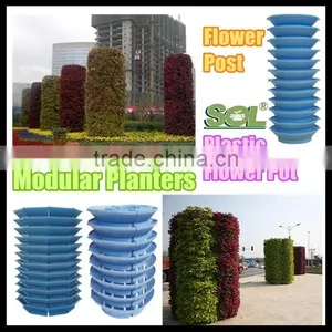 China Manufacture Self Watering Plant Pot Vertikal Hidroponik Tower Garden Flower Pot Big thumbnail-4