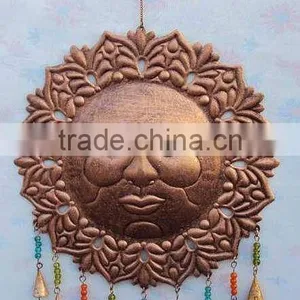 Decorative Sun Moon Bell Hangings, Decorative Cast Iron Hanging Bells, Antique Hanging Bells, Indian Art Hanging Bells, thumbnail-1