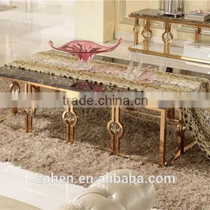 2016 Modern Deluxe Coffee Table Golden Plated for 5star Hotel Lobby B818G thumbnail-3