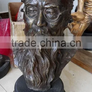 Famous Chinese Man Bronze Head Statue thumbnail-1