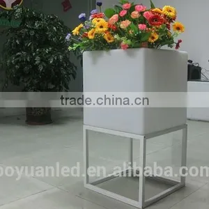 Rotomolded Plastic Square Concrete Planter With Led Light thumbnail-6