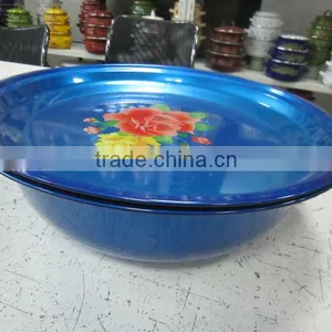 30.36.40cm Galvanised Unbreakable Color Outdoor Wash Basin With Cover thumbnail-3