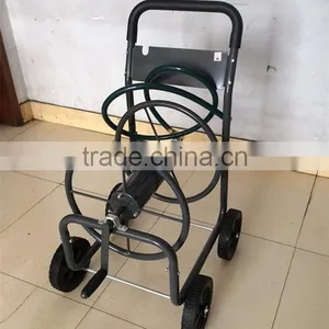 Metal Four Wheel Garden Hose Reel Cart thumbnail-2
