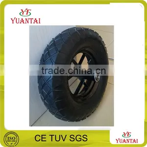 Bearing Dia 14 16 20 25mm Steel Rim Air / Pneumatic Wheel 4.00-8 thumbnail-1
