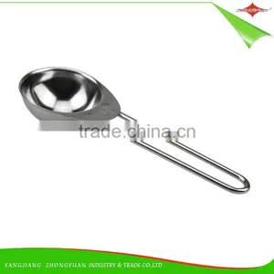 ZY-L1015 High Quality 5pcs 18-0 Stainless Steel Measuring Spoon Set With Metal Ring thumbnail-4