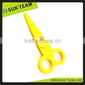CS013 5 '' Safety Transparent Kid Plastic Toy Scissors Handicraft Paper Scissors thumbnail-3