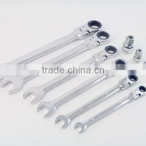 10PCS Flexible Head Combination Ratchet Wrench Sets&combination Ratchet Spanner thumbnail-2