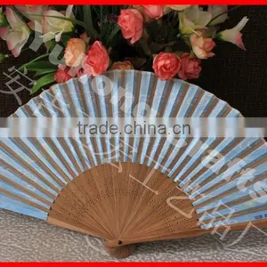 2014 Promotional Cloth Bamboo Folding Fan thumbnail-2