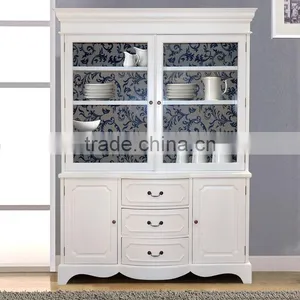 Cabinet Kitchen FRANCE White Painted Colour Mahogany Wood Furniture thumbnail-1