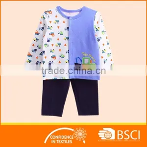 Fashion Cartoon Printed Soft Cotton Baby Clothing Set thumbnail-1