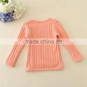 Factory Manufacture Supply Long Sleeves Girl Undershirt in Stock, Kids Warm Undershirts/sweatshirts for Girls thumbnail-3
