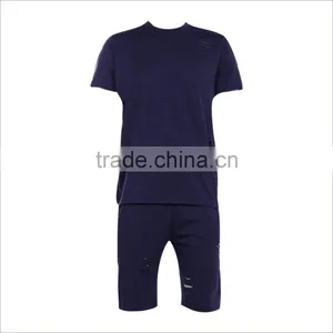 Guangzhou Custom Logo and Print Shorts And T Shirt Summer Broken Hole Tacksuit thumbnail-2