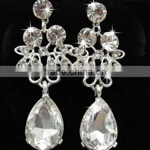 Zm33254a Beautiful Women Drop Earrings Simple Bridal Necklace Jewelry Set thumbnail-3