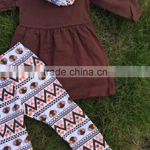 FALL OUTFITS Girls 3 Pieces Sets With Scarf Girls Thanksgiving Girls Boutique Clothes Thanksgiving Children Boutique Clothing thumbnail-4