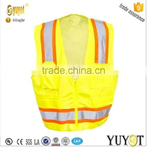 Extra Wide Reflective Tape Yellow China Supplier Clothing Safety Workwear Vest thumbnail-1