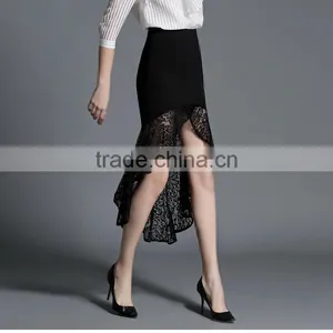 2016 Elegant Fashion Oem High Waist Fomal Skirts Women Latest Long Skirt Design for Wholesale thumbnail-3