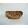 Oval Coffer Brown PP Rattan Fruit Basket Washable For Hotel thumbnail-1