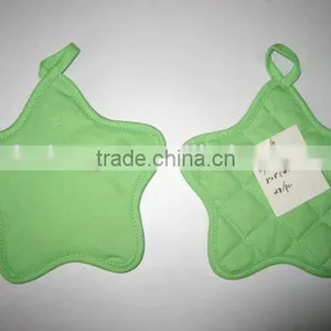 Orange Star Shape Pot Mitt Solid Color Cotton Potholder thumbnail-3