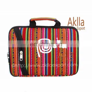 Peruvian Handmade Tablet Case Holder of Aguayo Fabric Blanket 8" Inches thumbnail-3