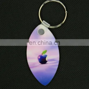 Double Side Printable Oval Key Chain thumbnail-1