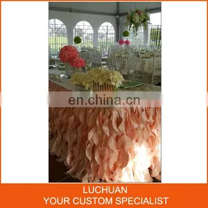 Beautiful Wedding Ruffled Table Skirt thumbnail-3
