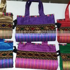 2015 High-grade 100% Handmade Indian Ladies Evening Bags,season Designer Handmade Silk Embroidery Evening Bag Clutch thumbnail-1