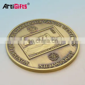 Customize Cheap Lovely Wedding Names of Gold Antiqu Brass Blank Coins thumbnail-4