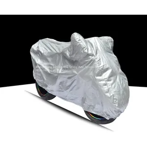 Silver 190T Polyester Taffeta Add PP Cotton Motorcycle Covers thumbnail-2