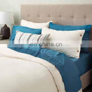 Amazon OEM Flat Fitted Hotel Water Proof Single King Queen Full Bed Sheets thumbnail-5