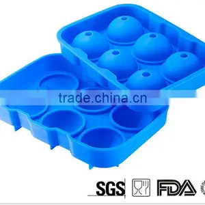 2017 Quality 6 Cavity Ball Shape Silicone Ice Cube Tray / Silicone Ball SNew Highhape Ice Cube Tray Mold/Silicon Ice Ball Mould thumbnail-3