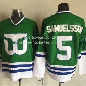Hartford Whalers #5 Samuelsson Throwback Green Jersey thumbnail-1