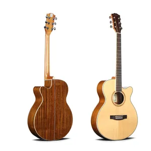 Oriental Cherry Acoustic Guitar W210 40 Inch Guitar Factory OEM Guitar With Wholesale Price thumbnail-1
