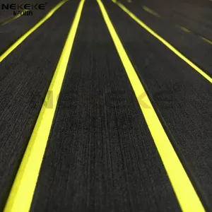 NEKEKE Black + Yellow Stripe EVA Foam Sheet Deck Pad Cheap Outdoor Decking thumbnail-2