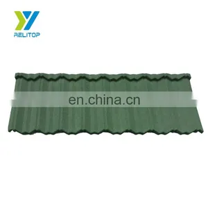 Aluminum Zinc Plating Villa Roof Building Colored Stone Coated Metal Roof Tile thumbnail-3