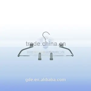 Wholesale Grey Coated Clothes Hanger With Metal Clip thumbnail-1