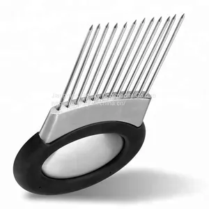 Onion Holder/chopper Stainless Steel Chopper Fruit & Vegetable Tools Home Kitchen Black & Silver All-season High Grade Support thumbnail-4