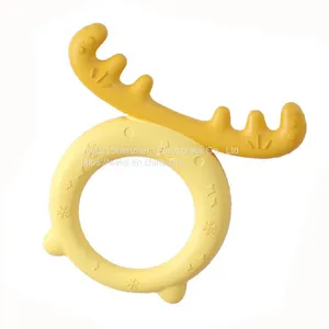 Silicone Deer Shape Toothbrush Chew Teether Toy thumbnail-2