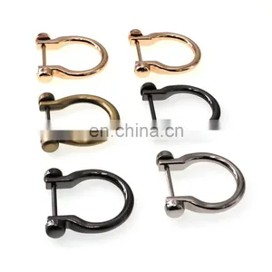 Bag Accessories Nickel Free Adjustable Clasp Alloy Screw Removable Opened D Rings Buckle For Handbags thumbnail-4