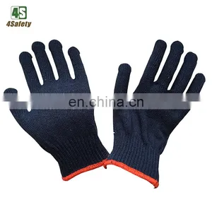 4SAFETY Blue Colored Cotton Safety Gloves Knitted thumbnail-1
