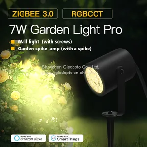 RGB+CCT 100-240V 7W LED Spike Light Outdoor Dimmable From 2200k-6500k With 3m Cable and Plug thumbnail-1