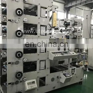 UTR480-6 Six Color Narrow Web BOPP PE PP Paper Adhesive Label Flexo Printing Machine, Laser Foam Market Sticker Press Printer thumbnail-2